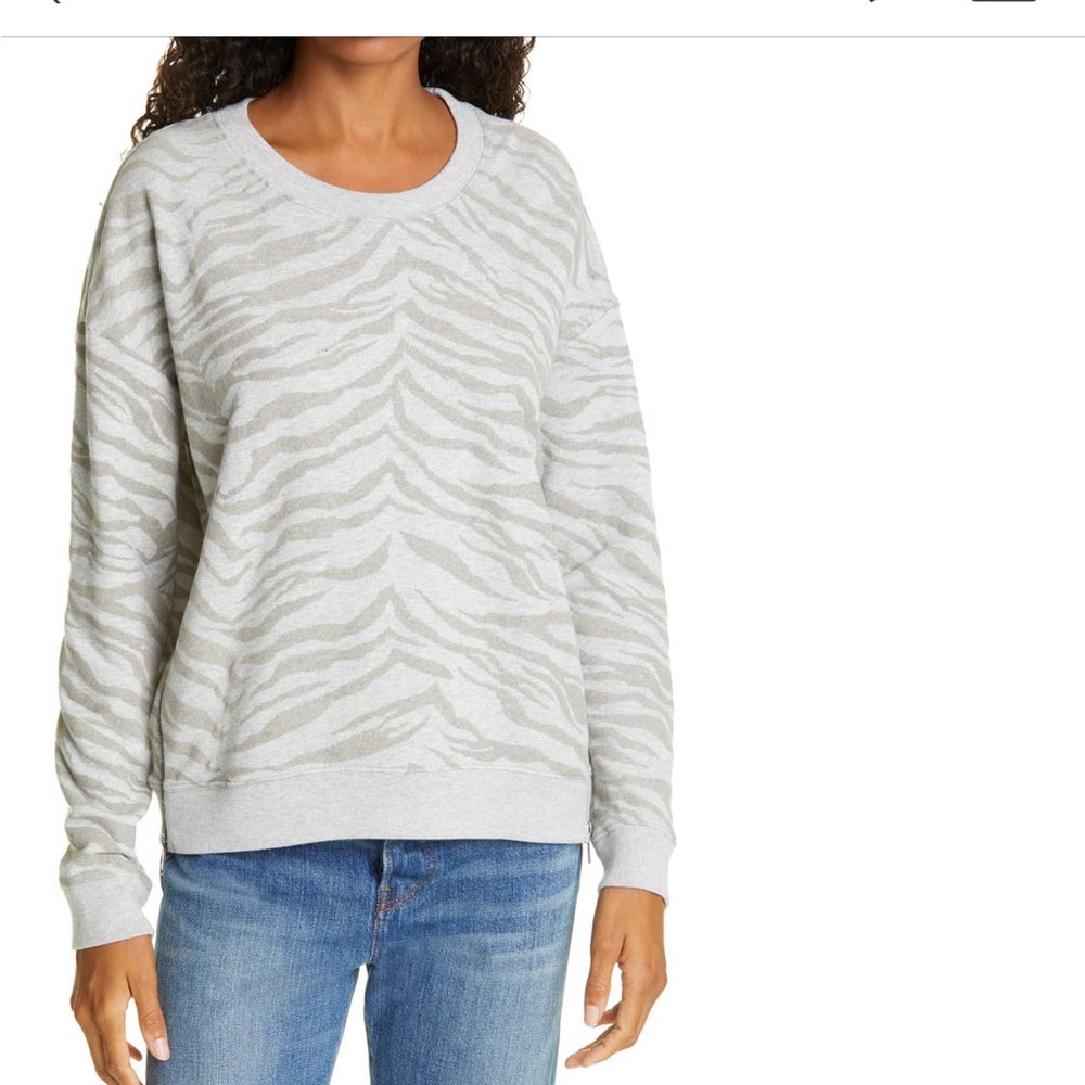 Rails Marlo Zebra Zipper Sweatshirt
